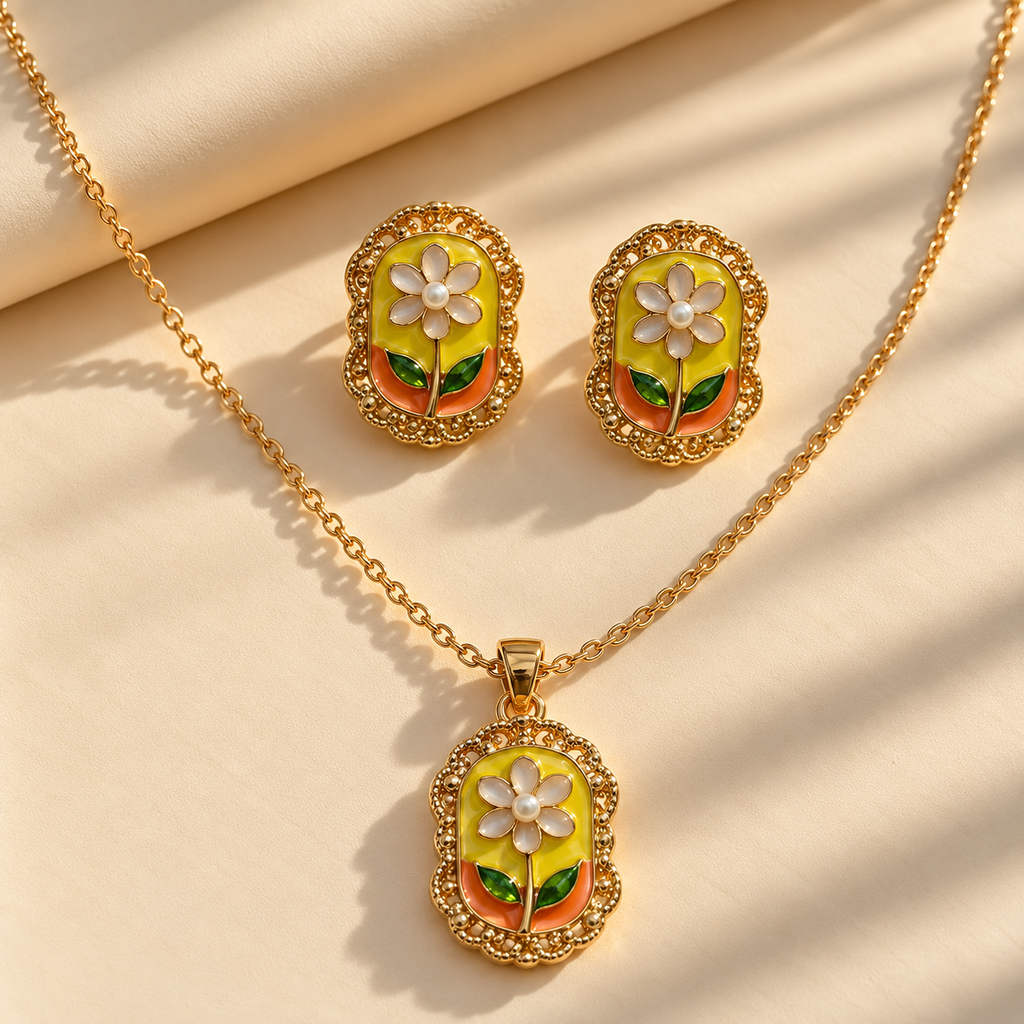 Floral Necklace Set