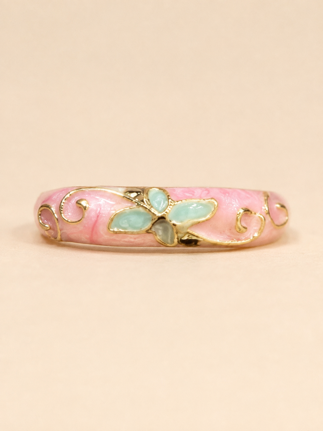 Baby Pink Enamel Ring