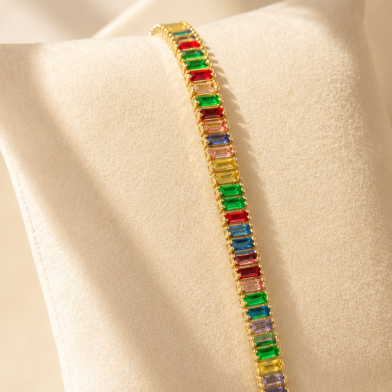 Coloured Tennis Bracelet