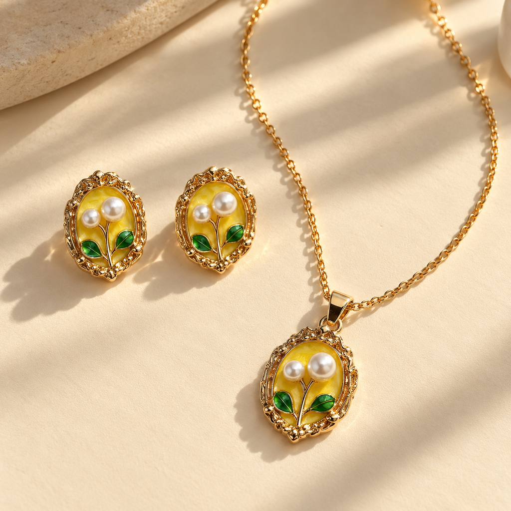 Tiny Garden Necklace Set