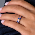 Dark Blue Enamel Ring