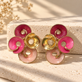 Spiral Enamel Earrings