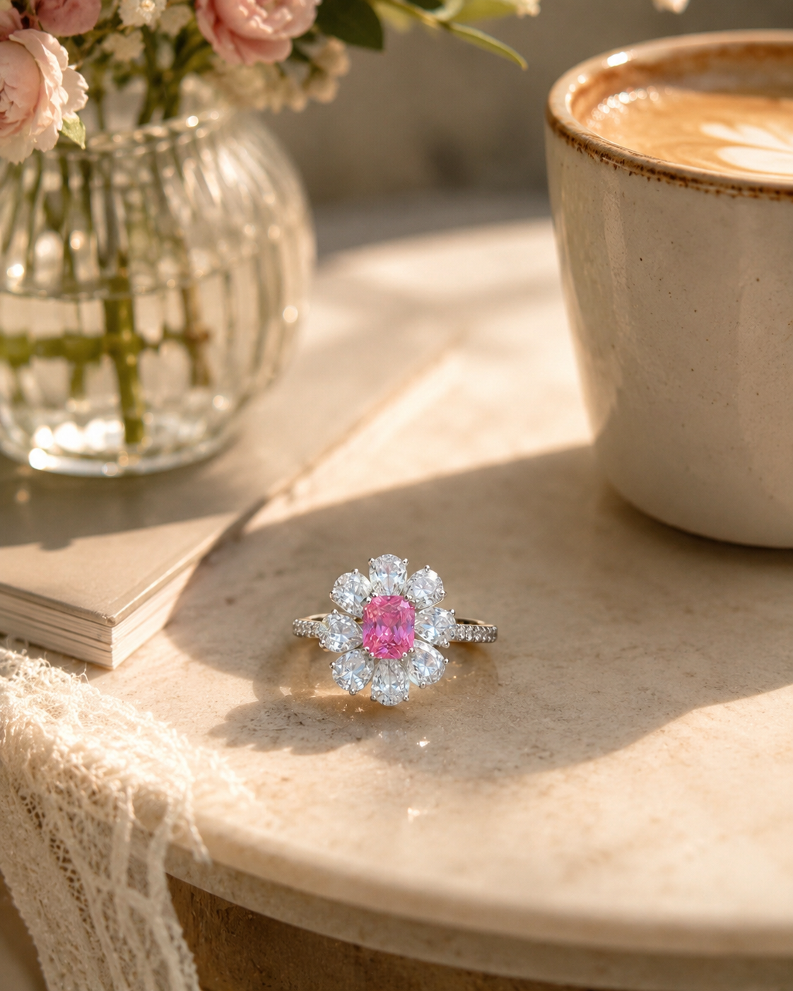 Pink Rośe Ring