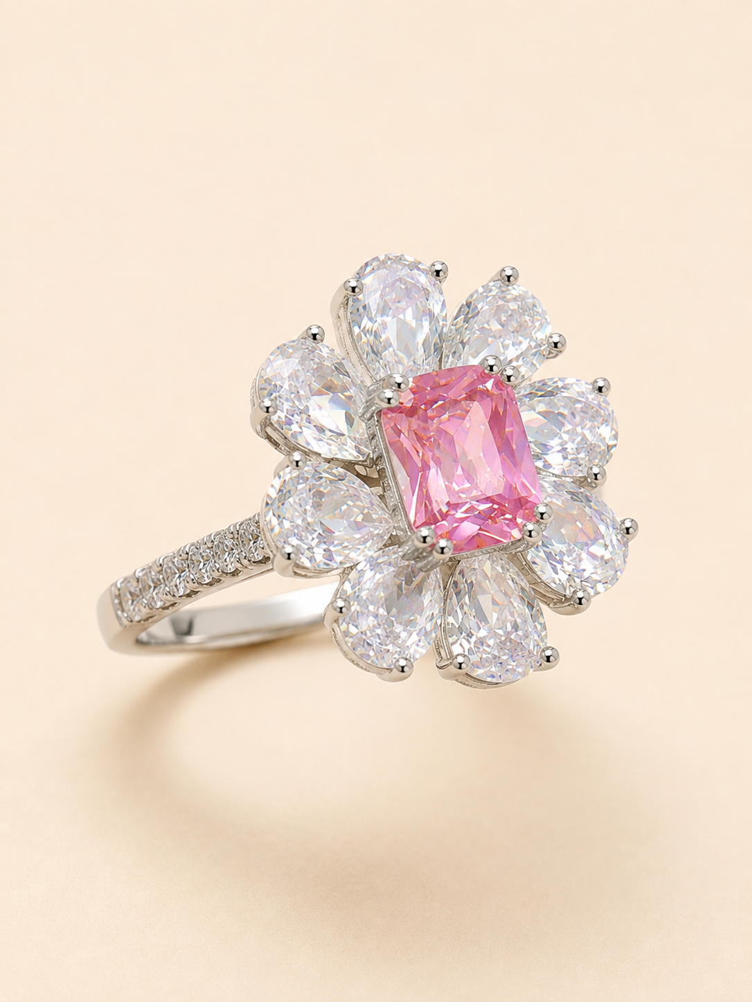 Pink Rośe Ring