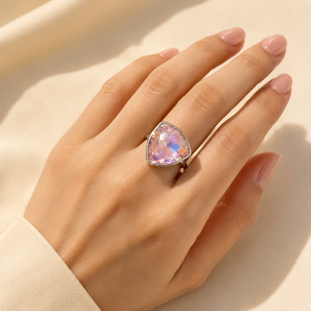 Aurora Pink Gem Ring