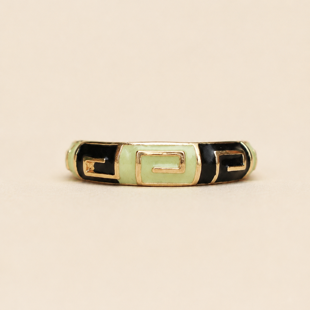 Black Enamel Ring