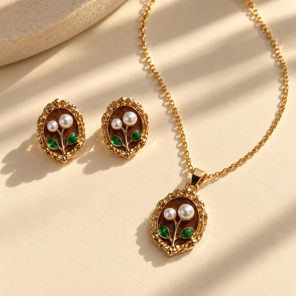 Tiny Garden Necklace Set