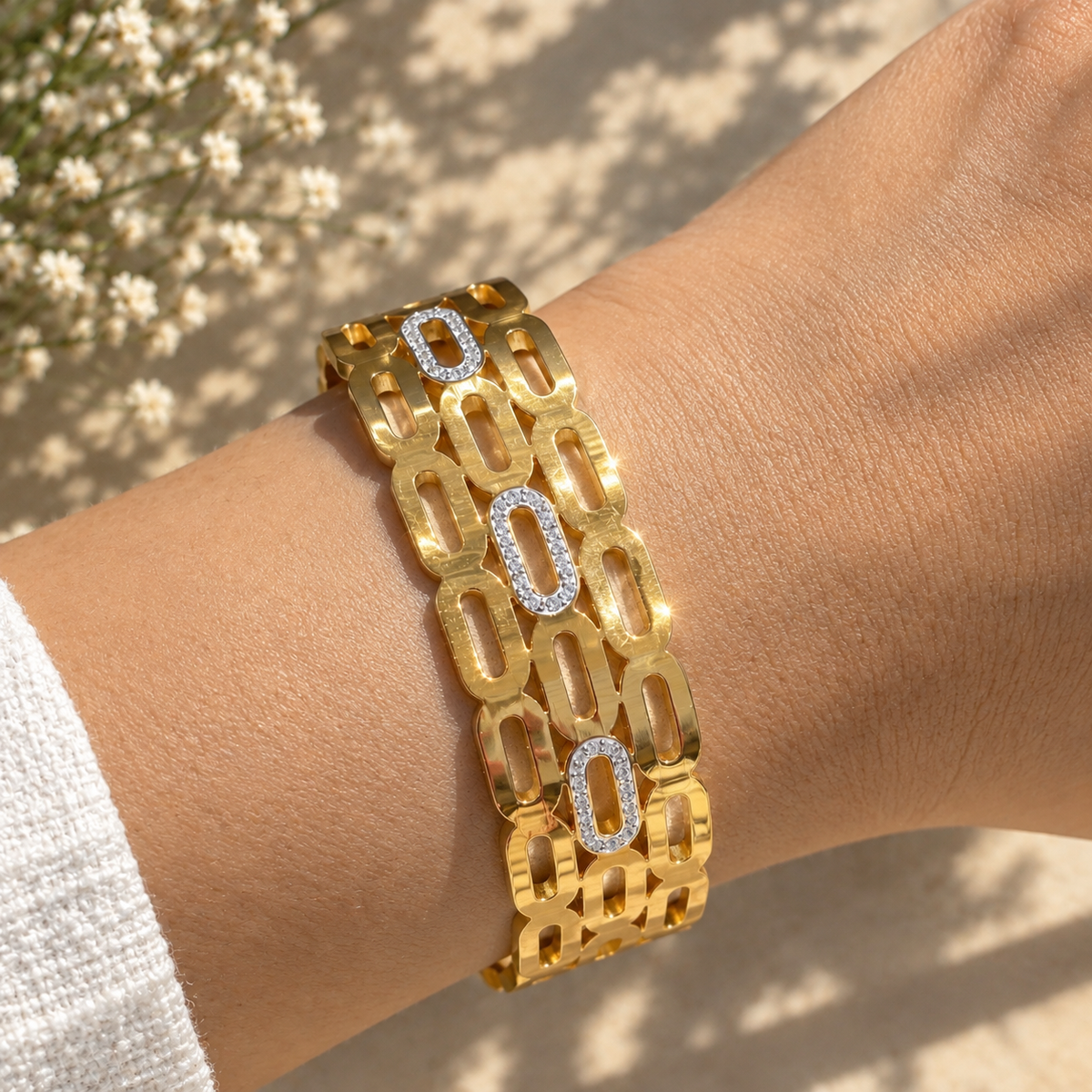 Luxe Link Crystal Kada