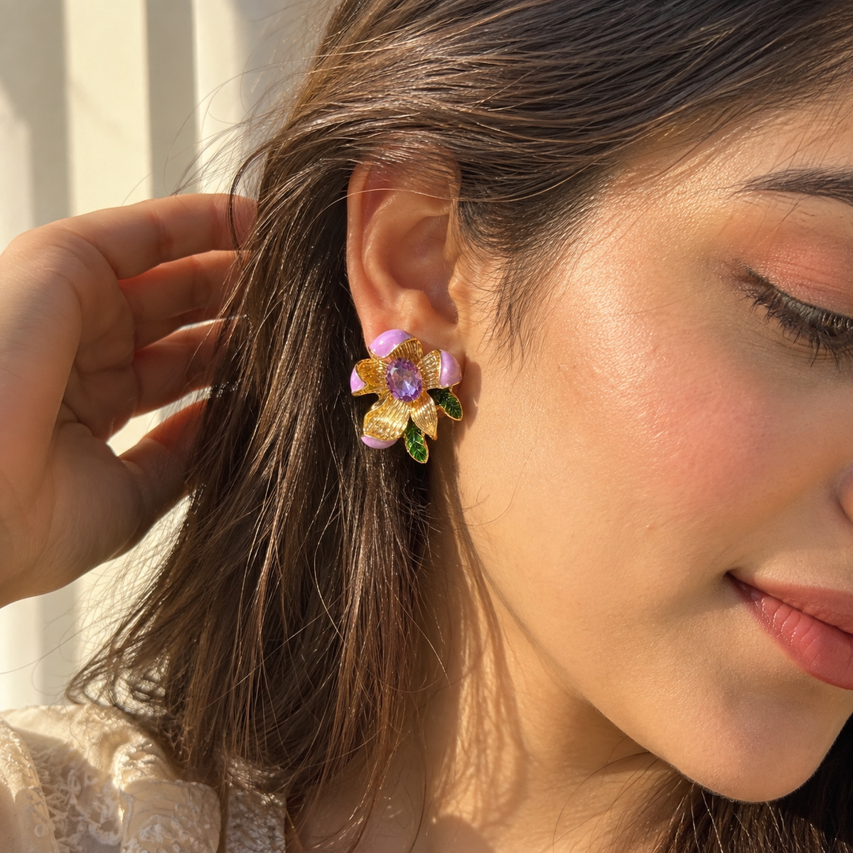 Bloom Enamel Earrings