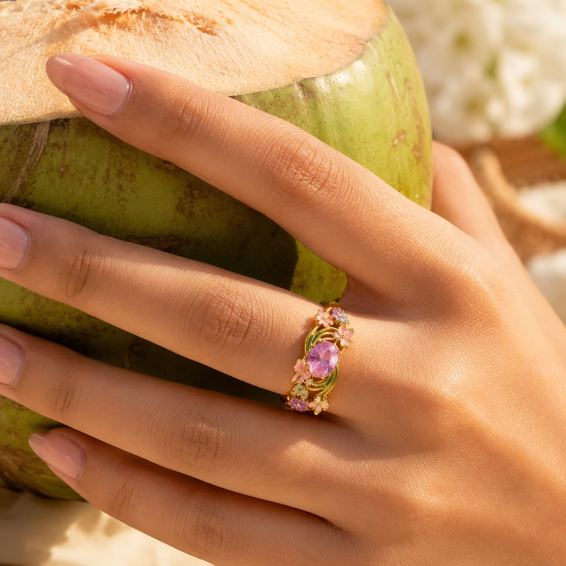 Enchanted Garden Gem Ring