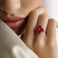 Crimson Petal Ring