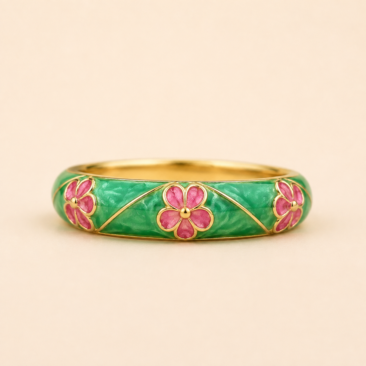 Green Enamel Ring
