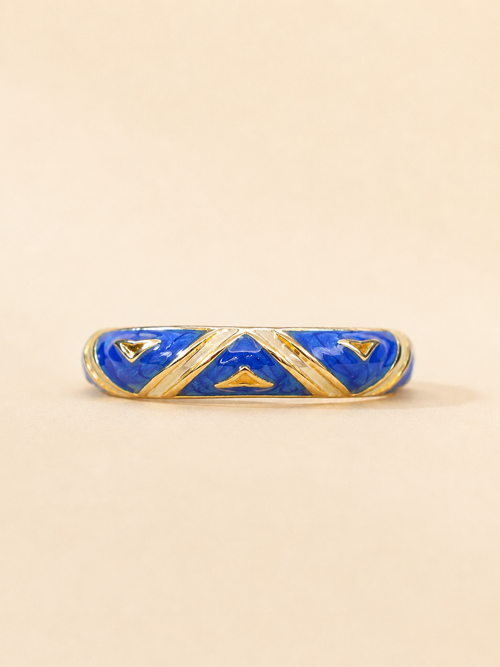 Dark Blue Enamel Ring