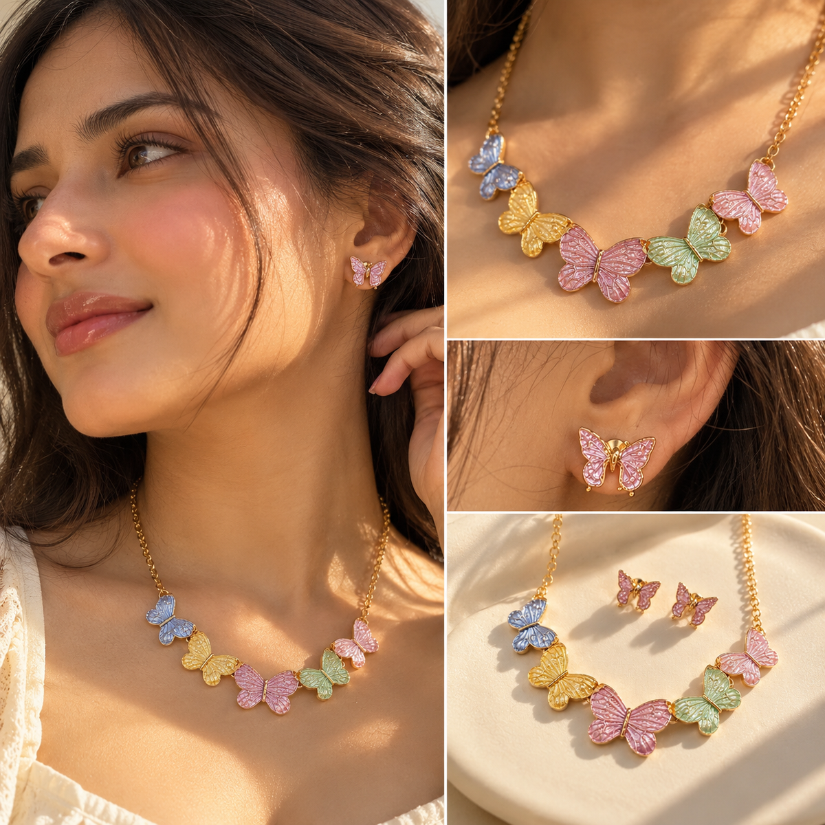 Butterfly Necklace Set