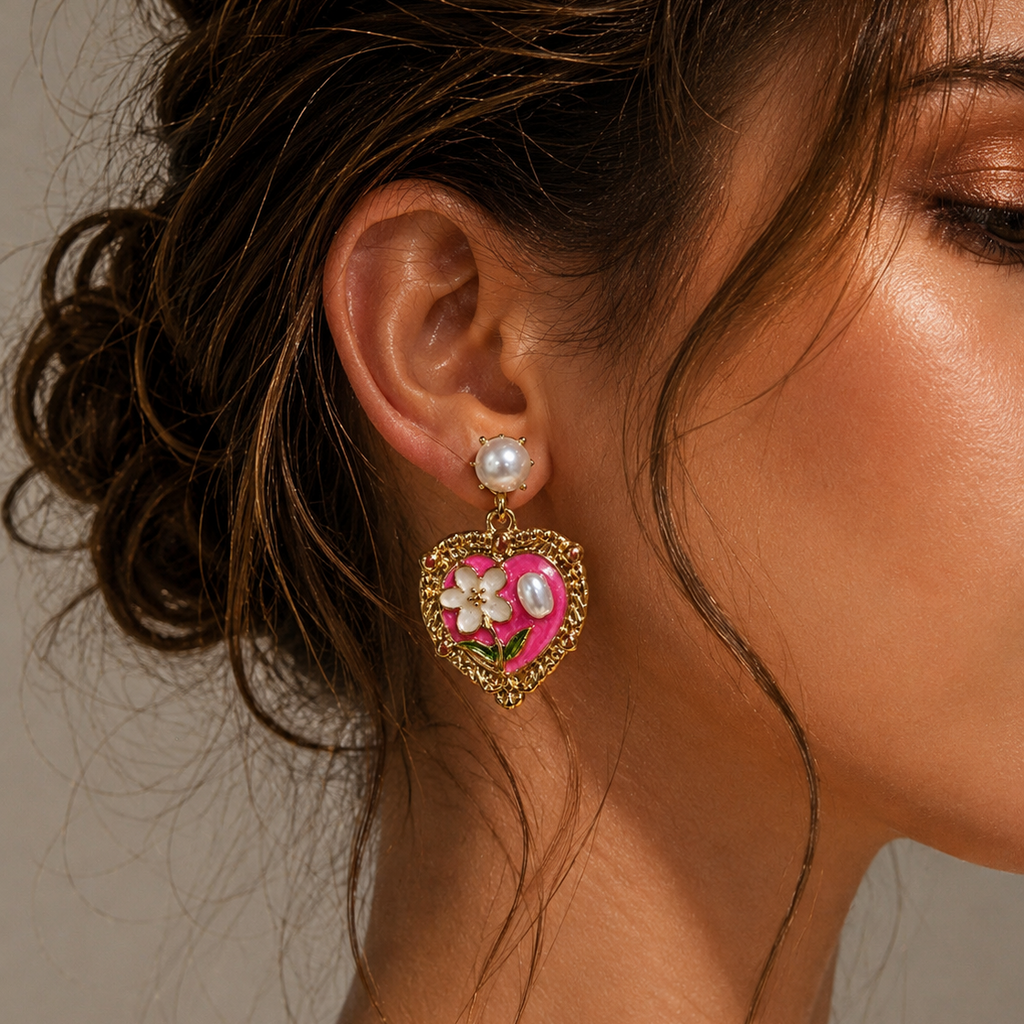 Heart Frame Earrings