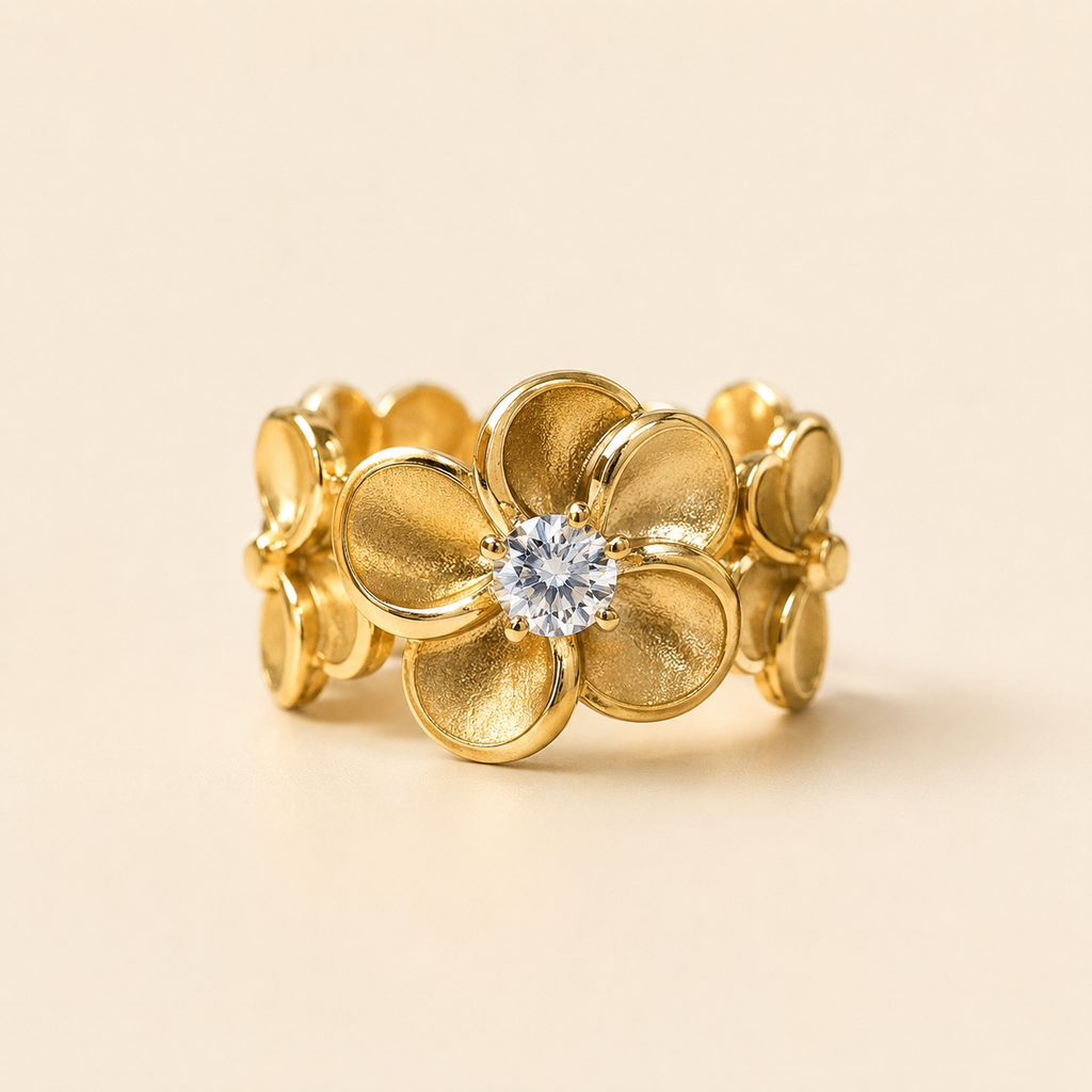 Floral with Stone Band
