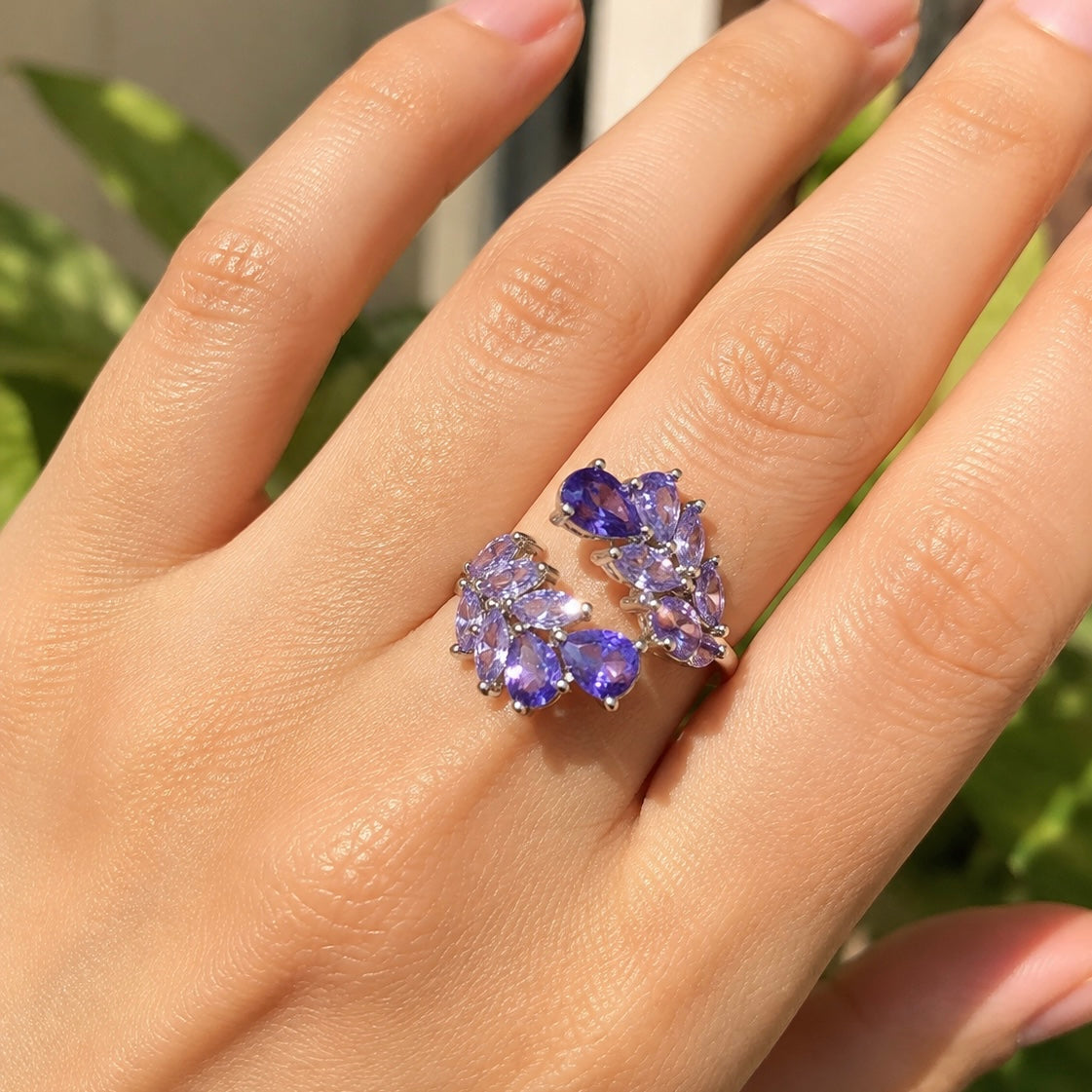 Lavender Vine Statement Ring