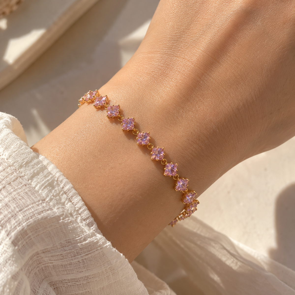 Pink Gem Bracelet