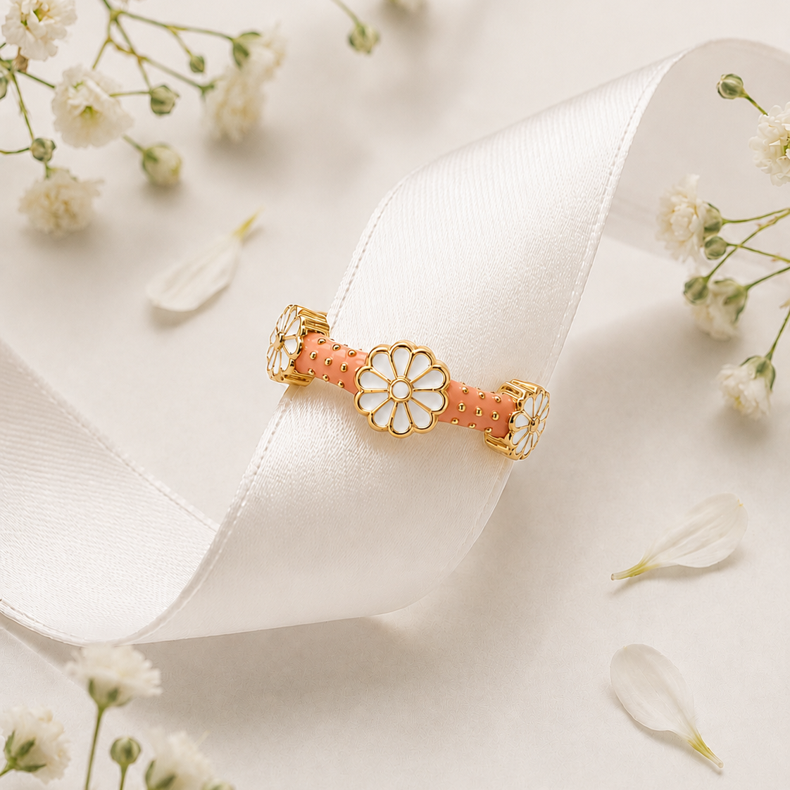 Floral Enamel Ring