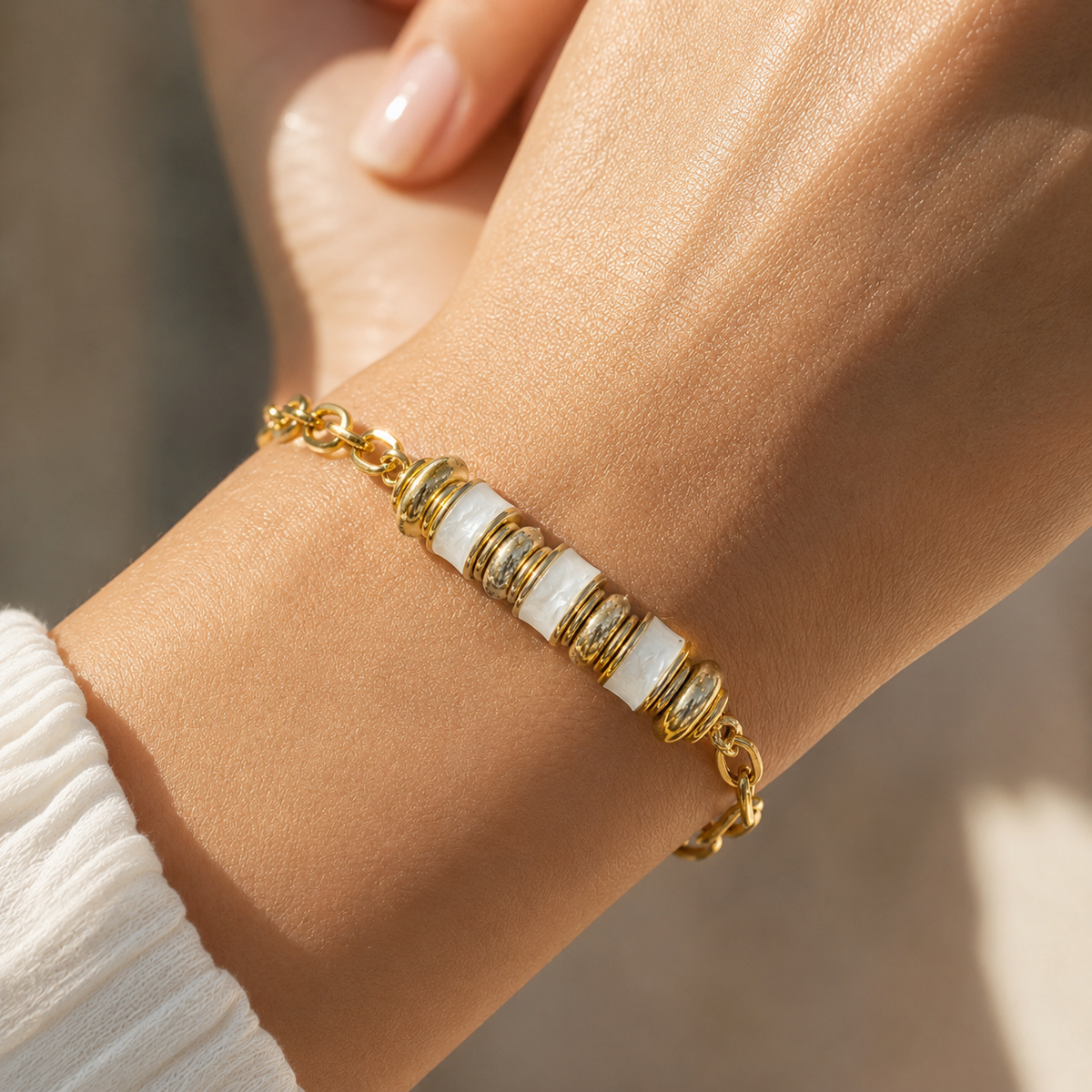 White beaded Bracelet