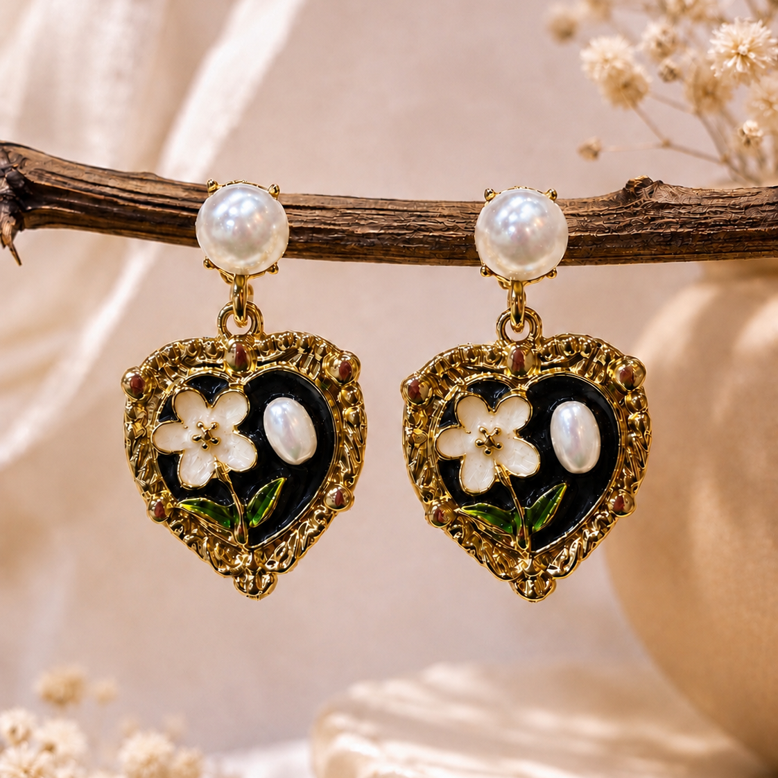 Heart Frame Earrings