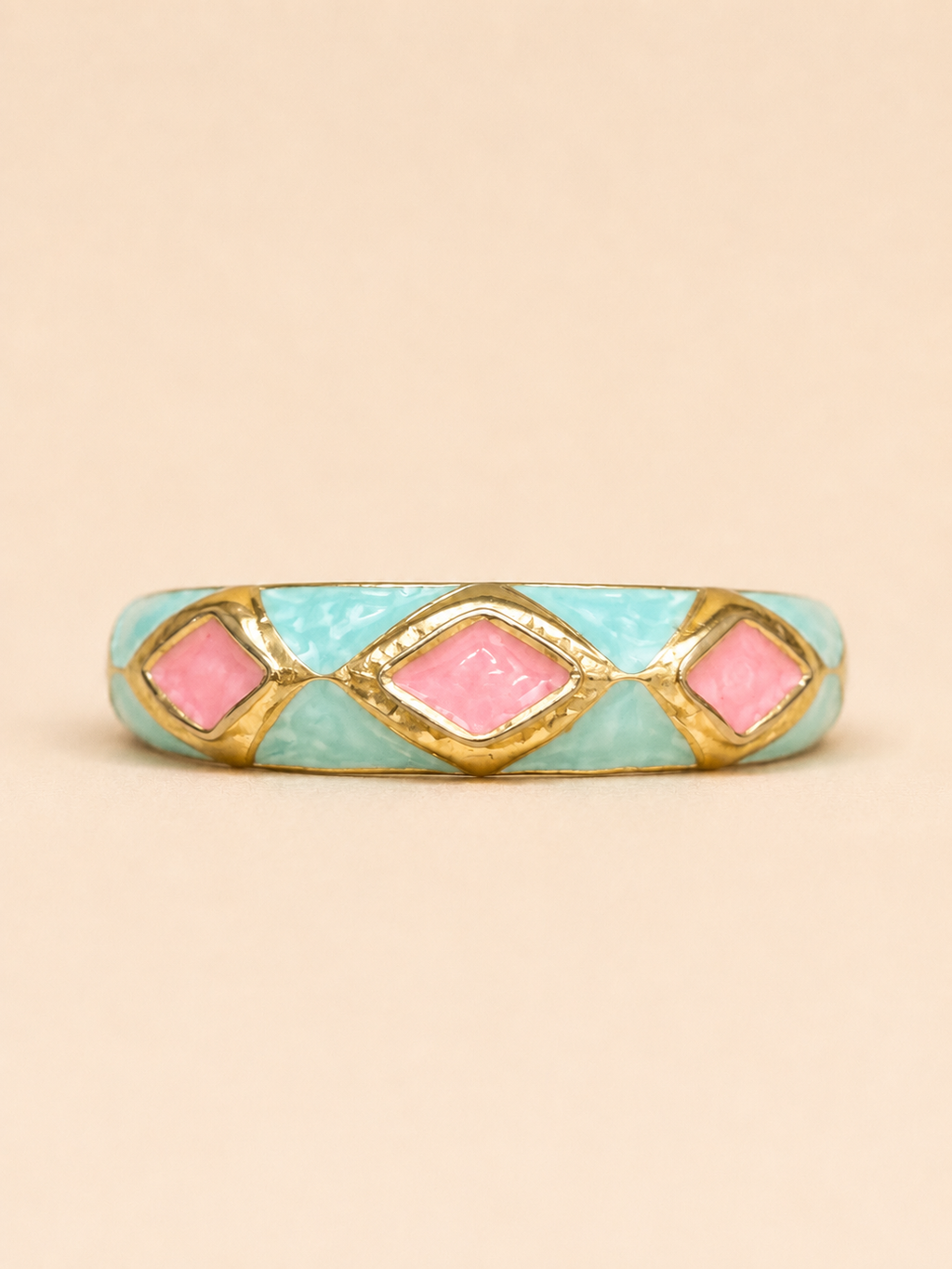 Baby Pink Enamel Ring