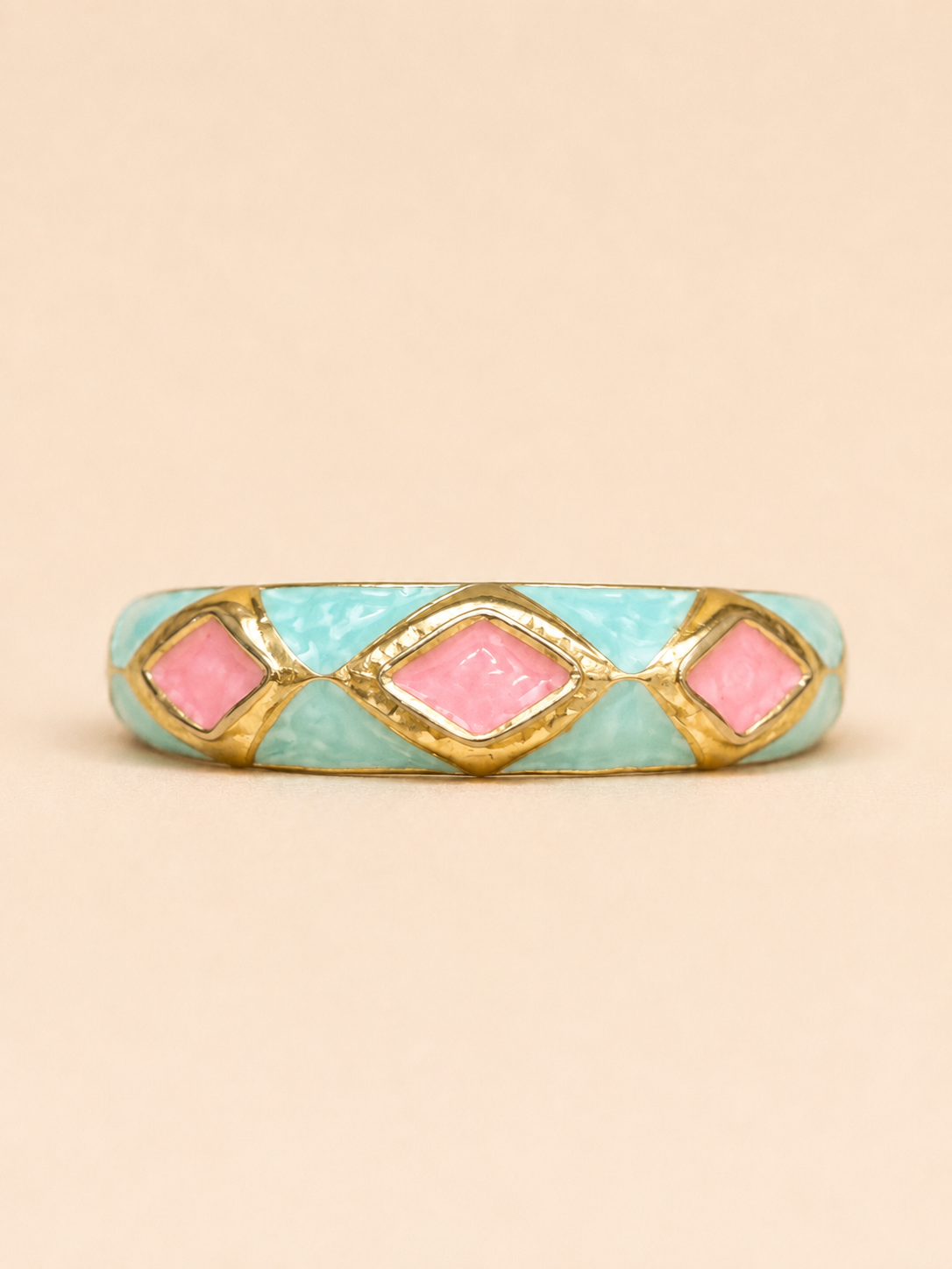 Baby Pink Enamel Ring