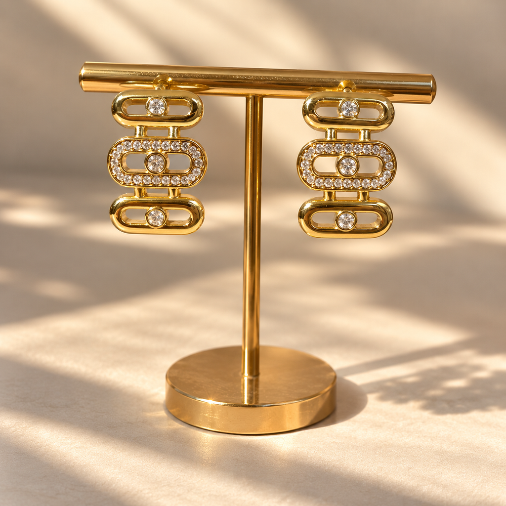Crystal Link Hoops