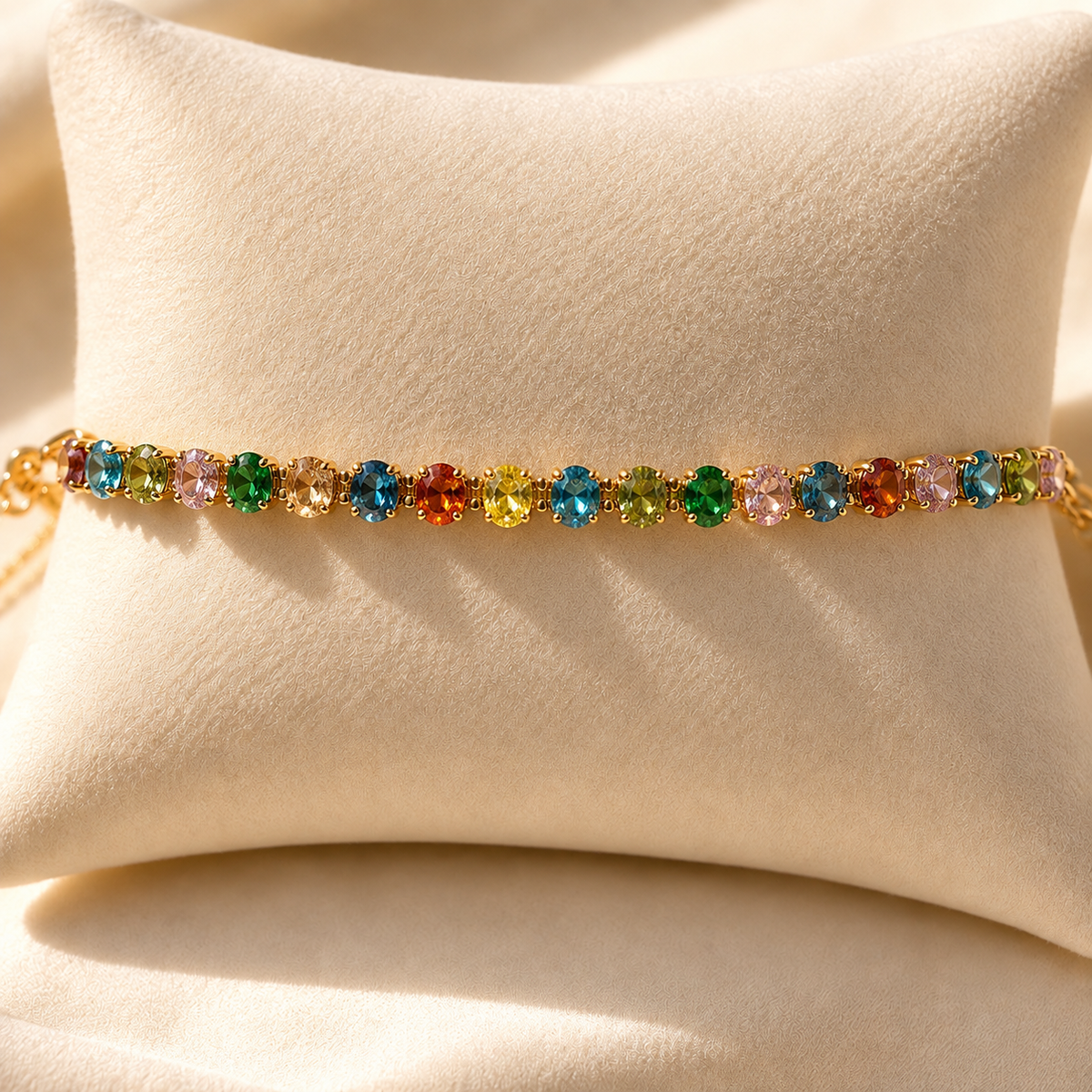 Round Multi Gem Bracelet