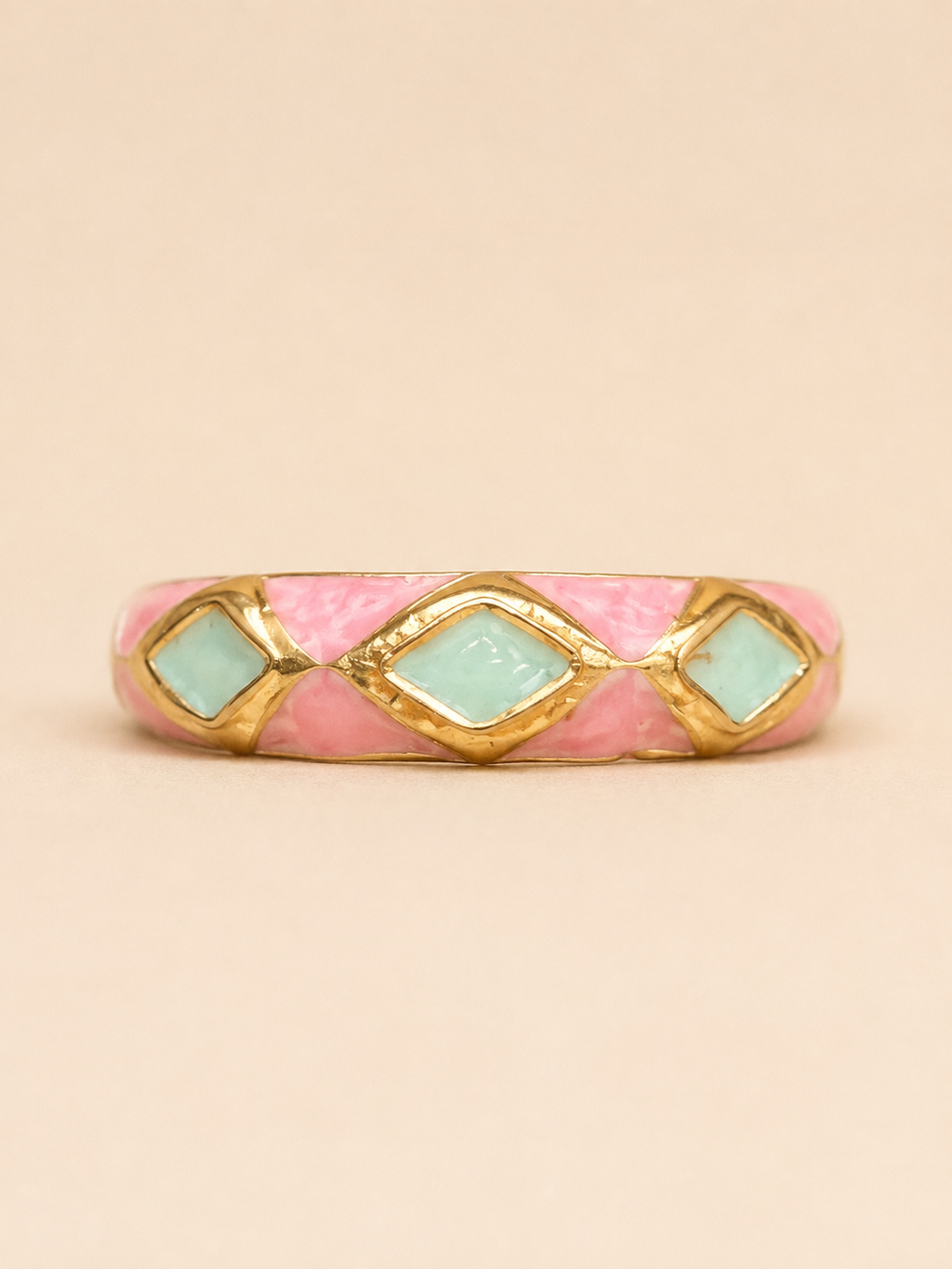 Baby Pink Enamel Ring