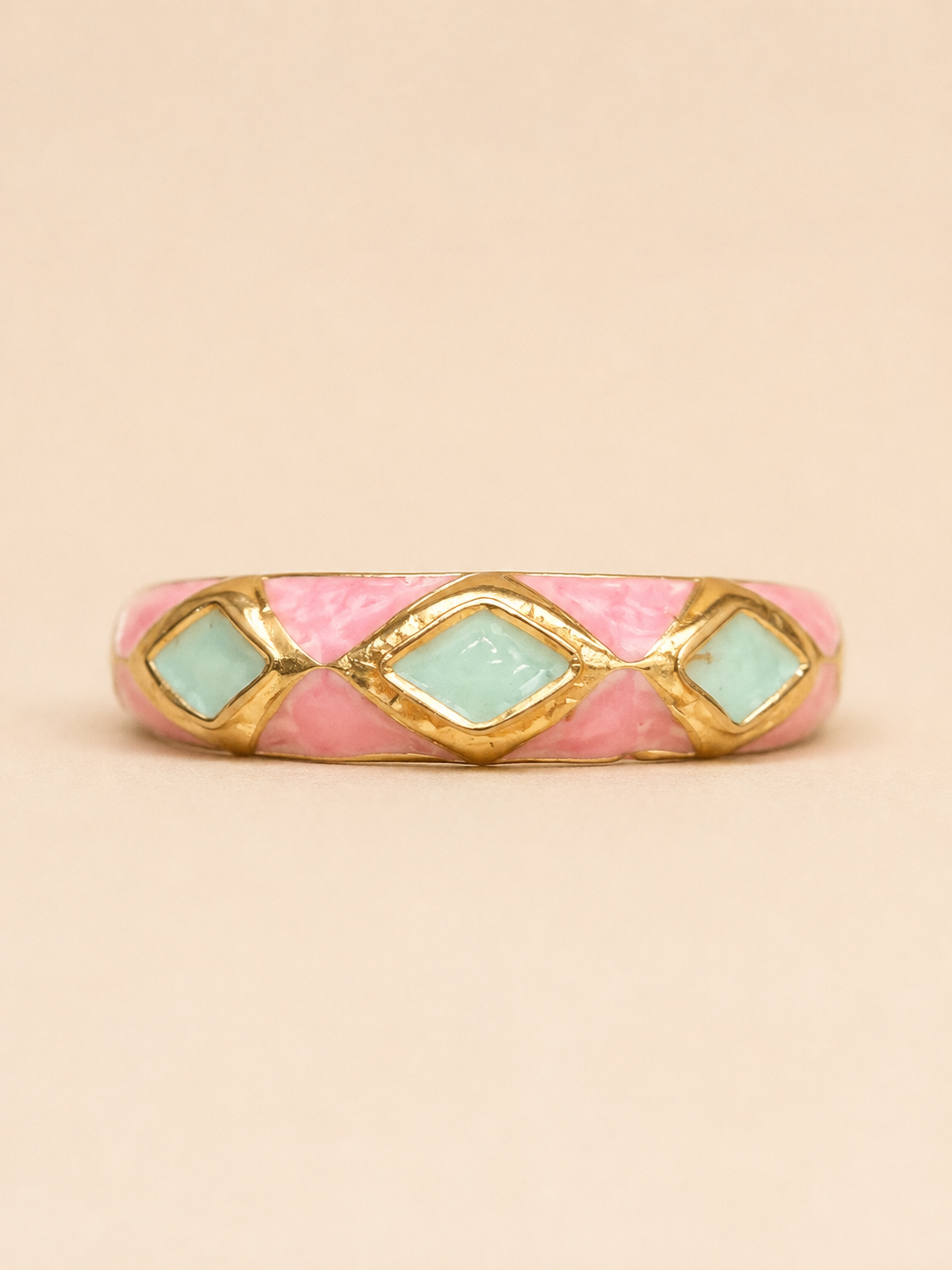 Baby Pink Enamel Ring