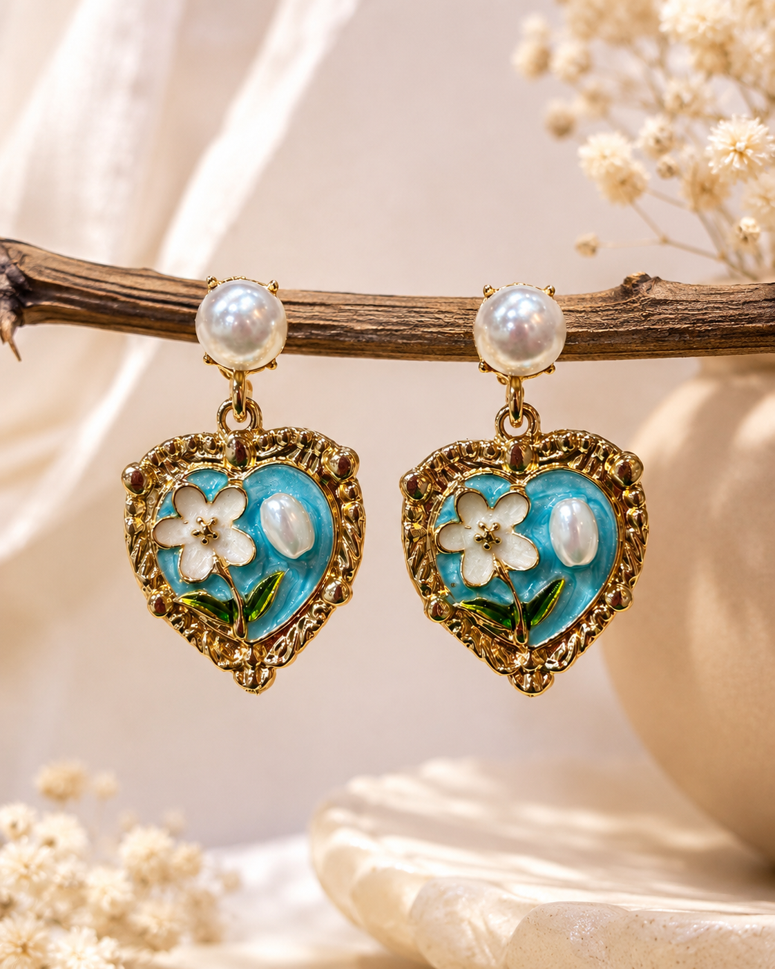 Heart Frame Earrings