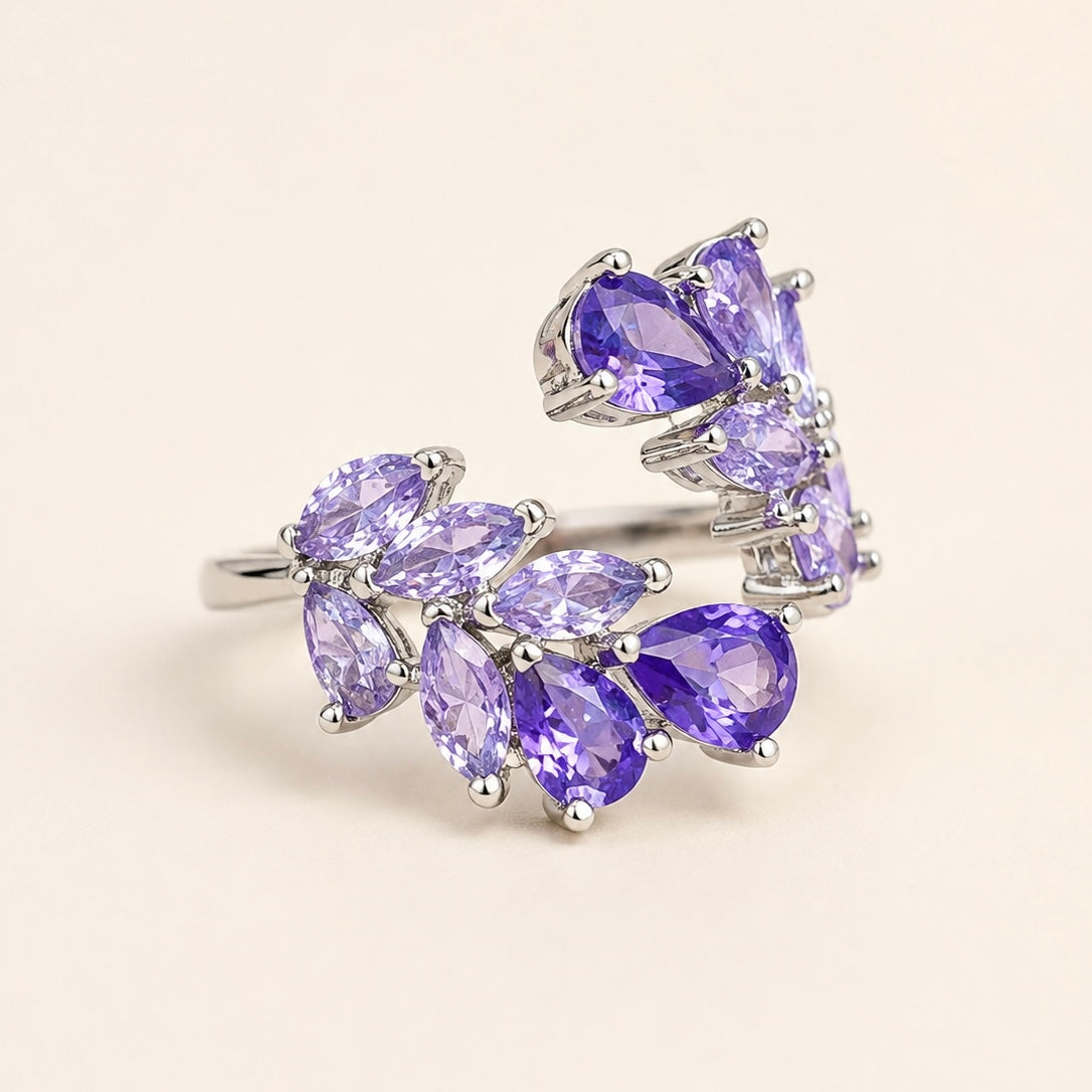Lavender Vine Statement Ring