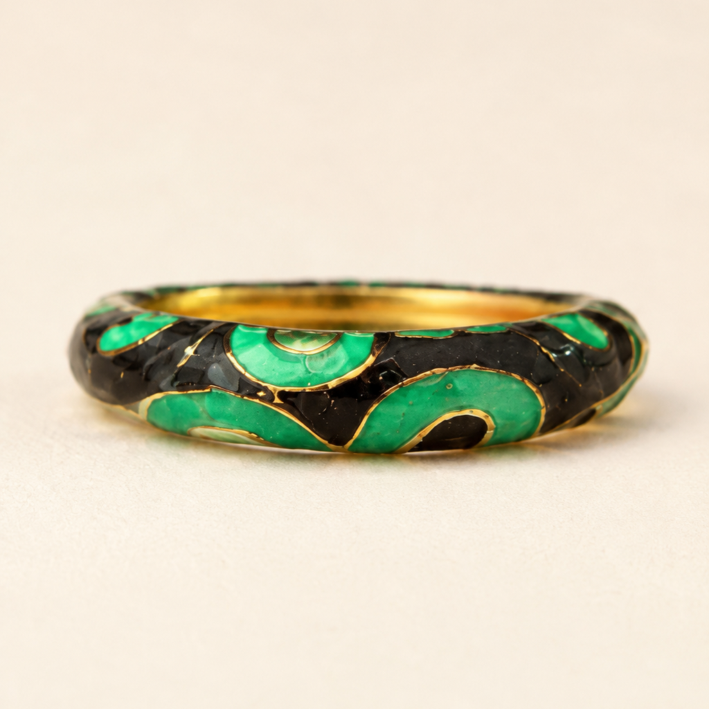 Black Enamel Ring