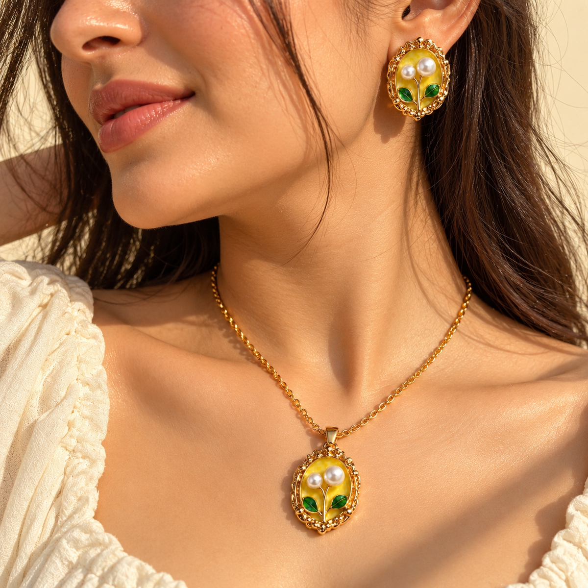 Tiny Garden Necklace Set