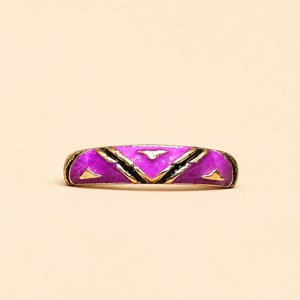 Purple Enamel Ring