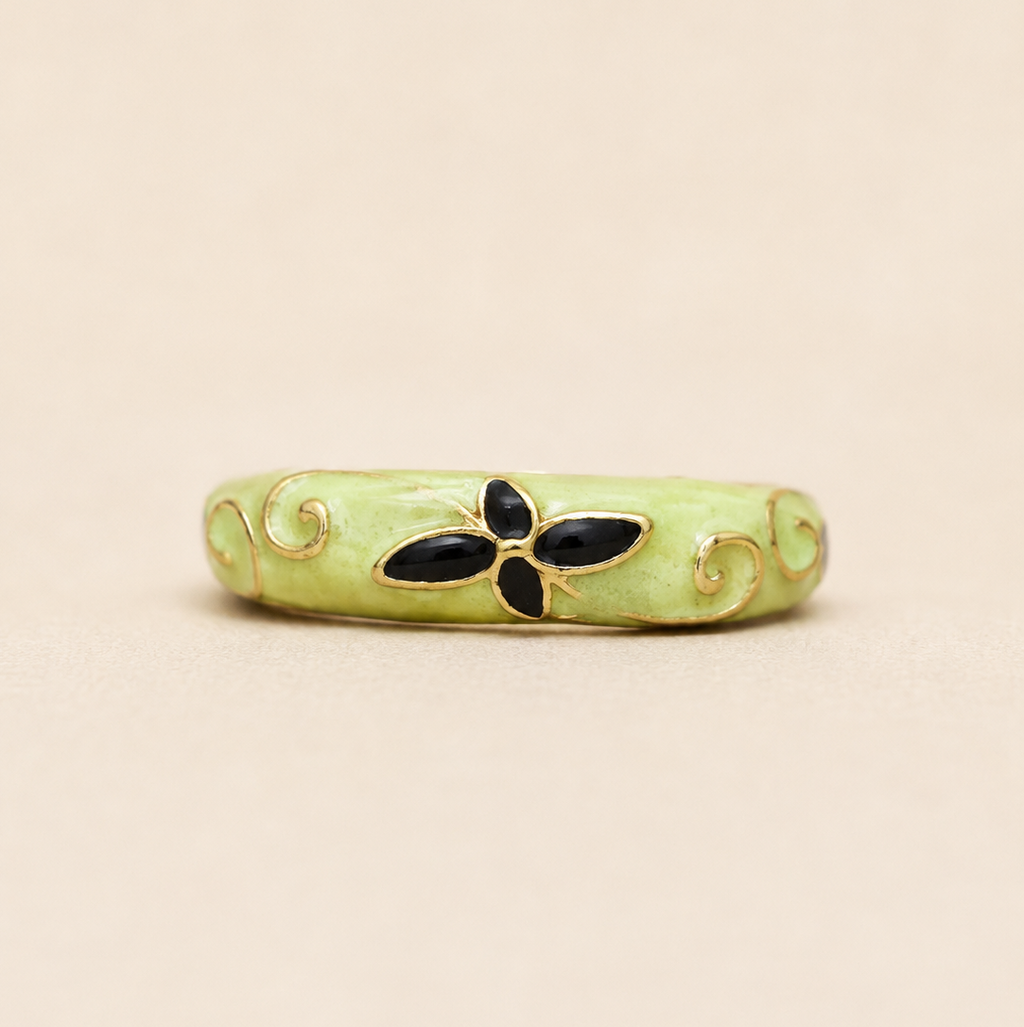 Black Enamel Ring