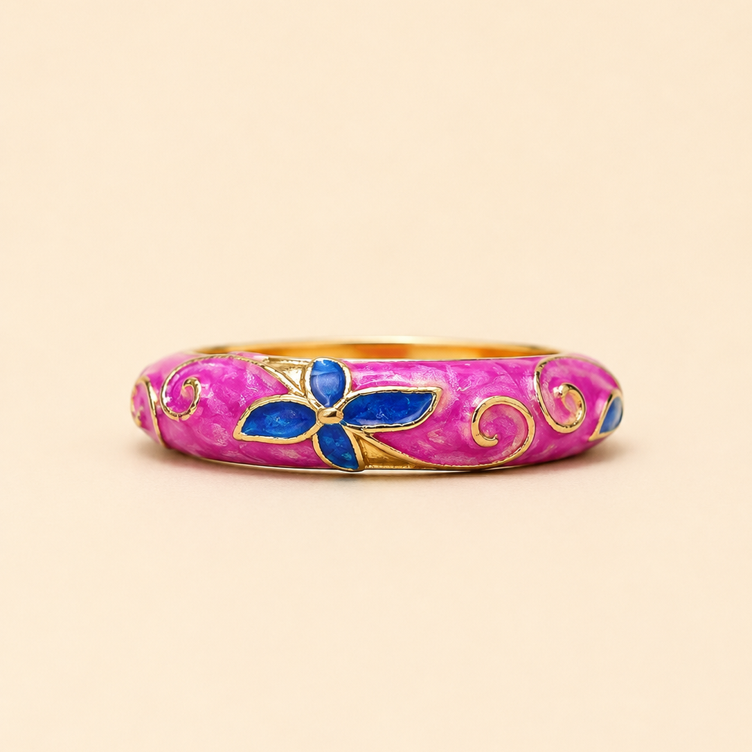 Purple Enamel Ring
