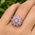 Pink Blossom Gemstone Ring