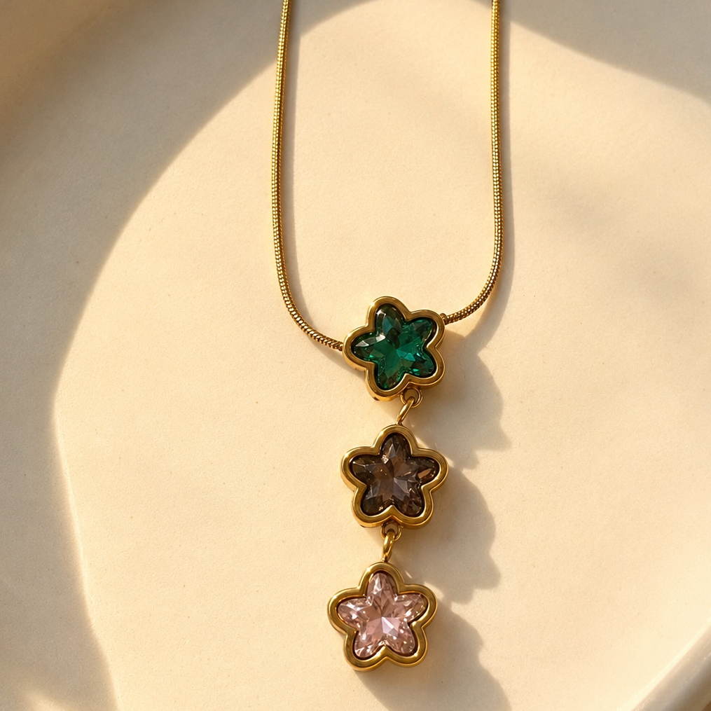 Trio Gem Necklace