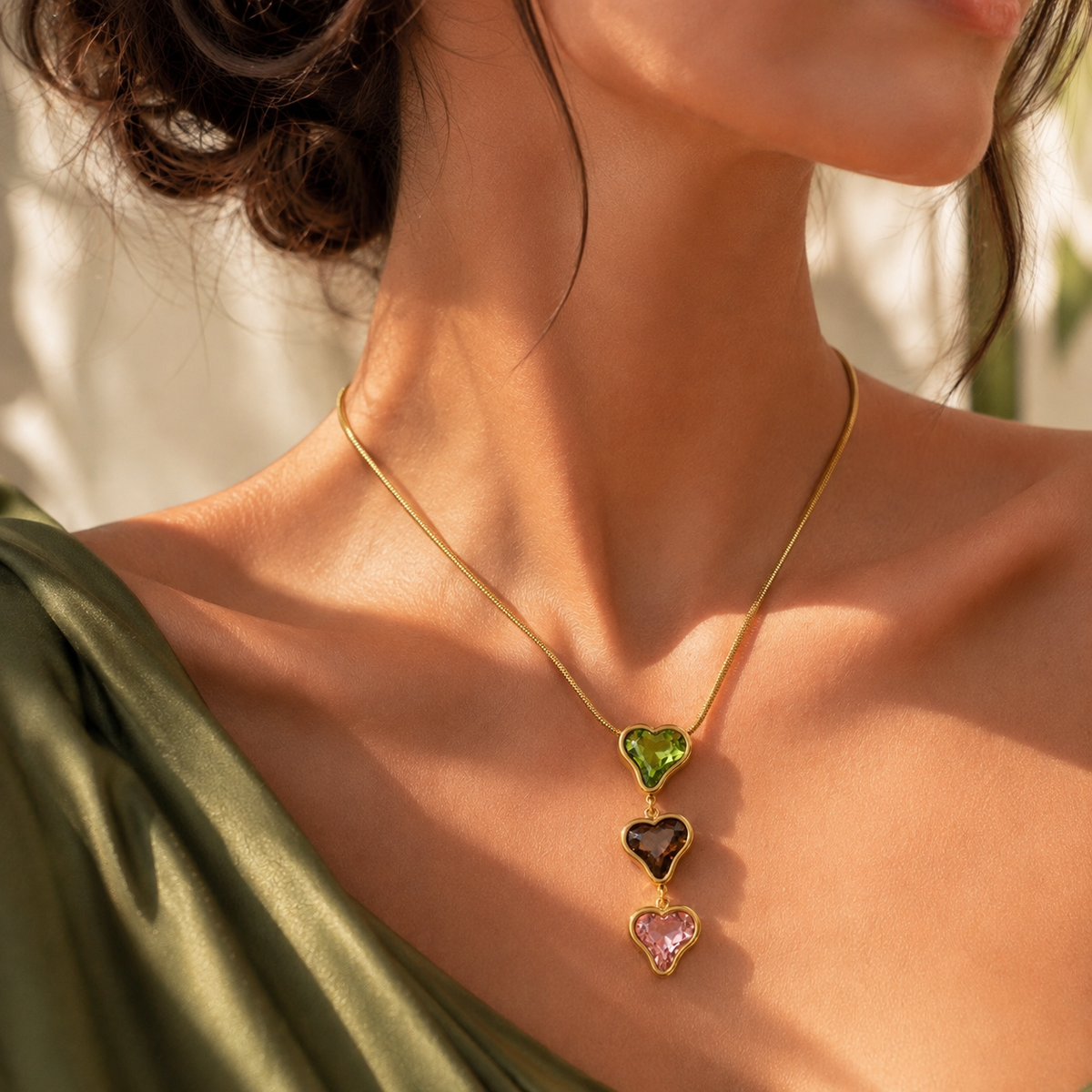 Trio Gem Necklace