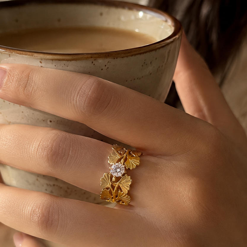 Leaf Band Ring