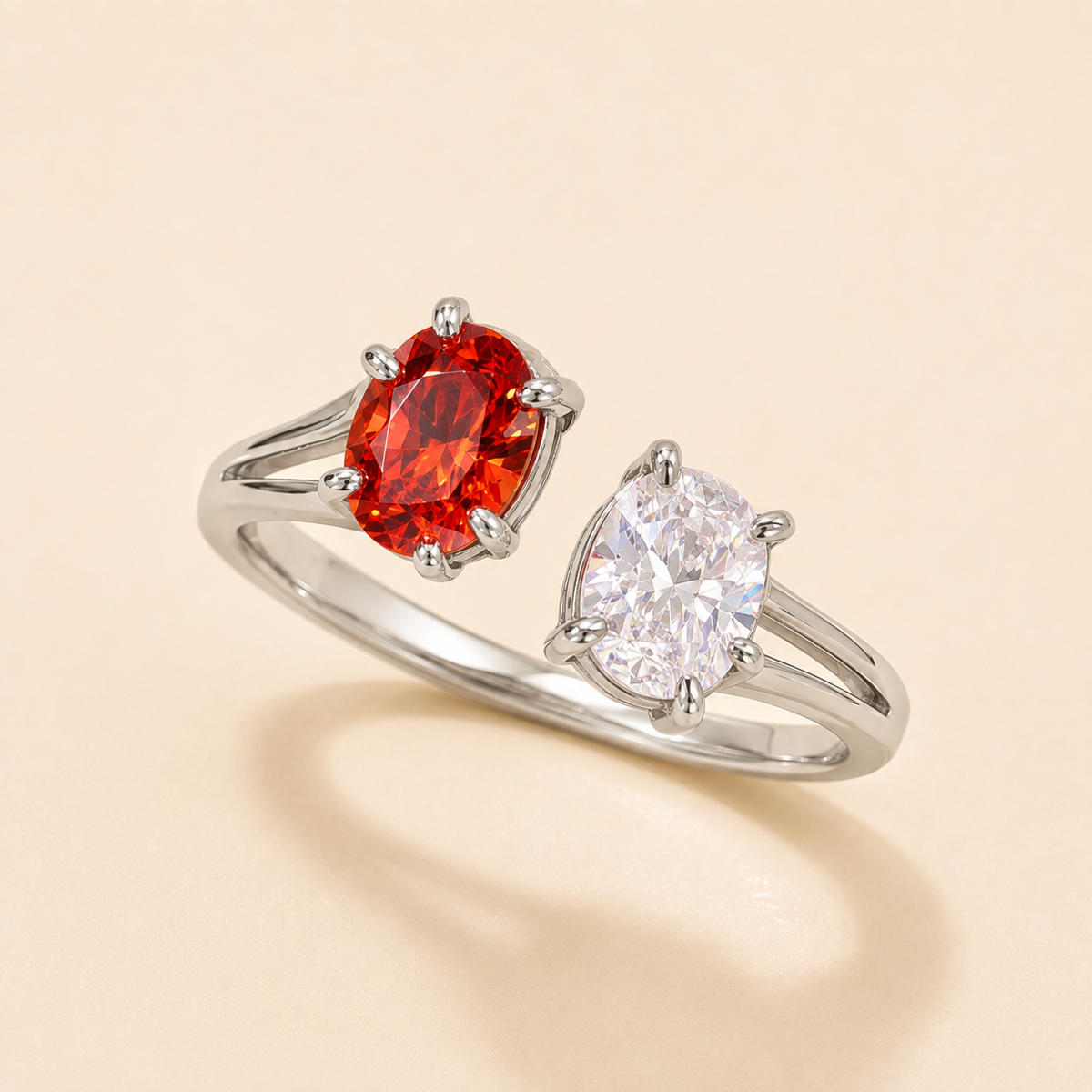 Ruby Radiance Duo Ring