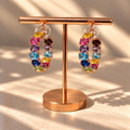 Multi Gem Crystal Hoops