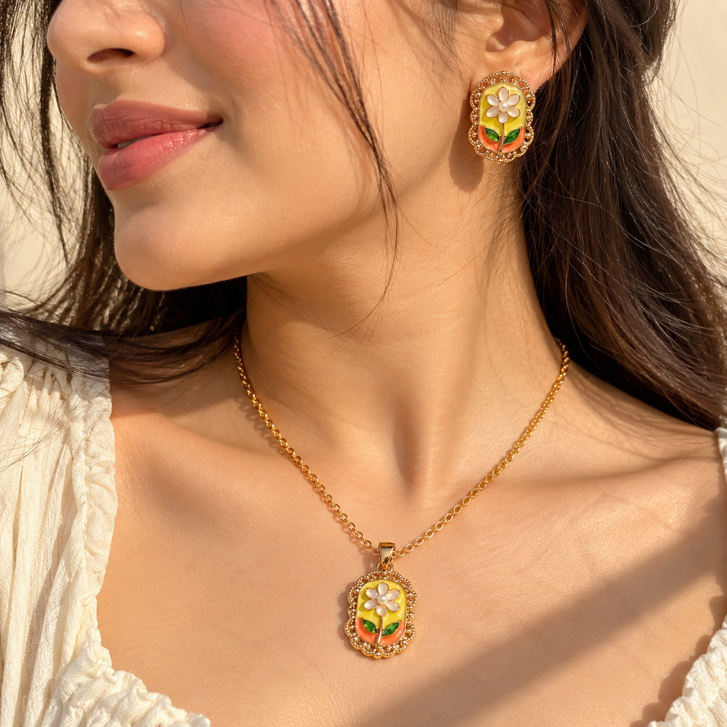 Floral Necklace Set