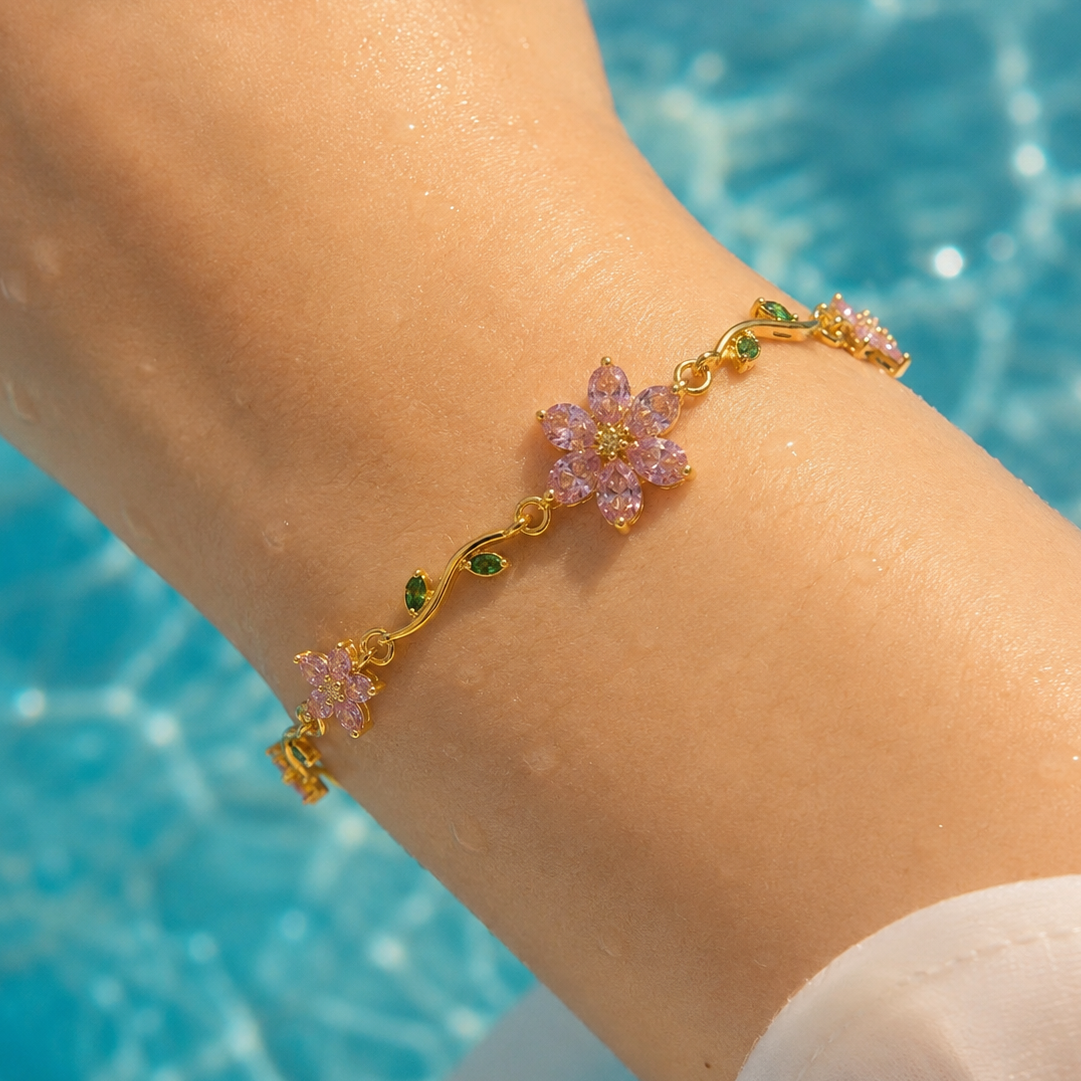 Crystal Flower Bracelet