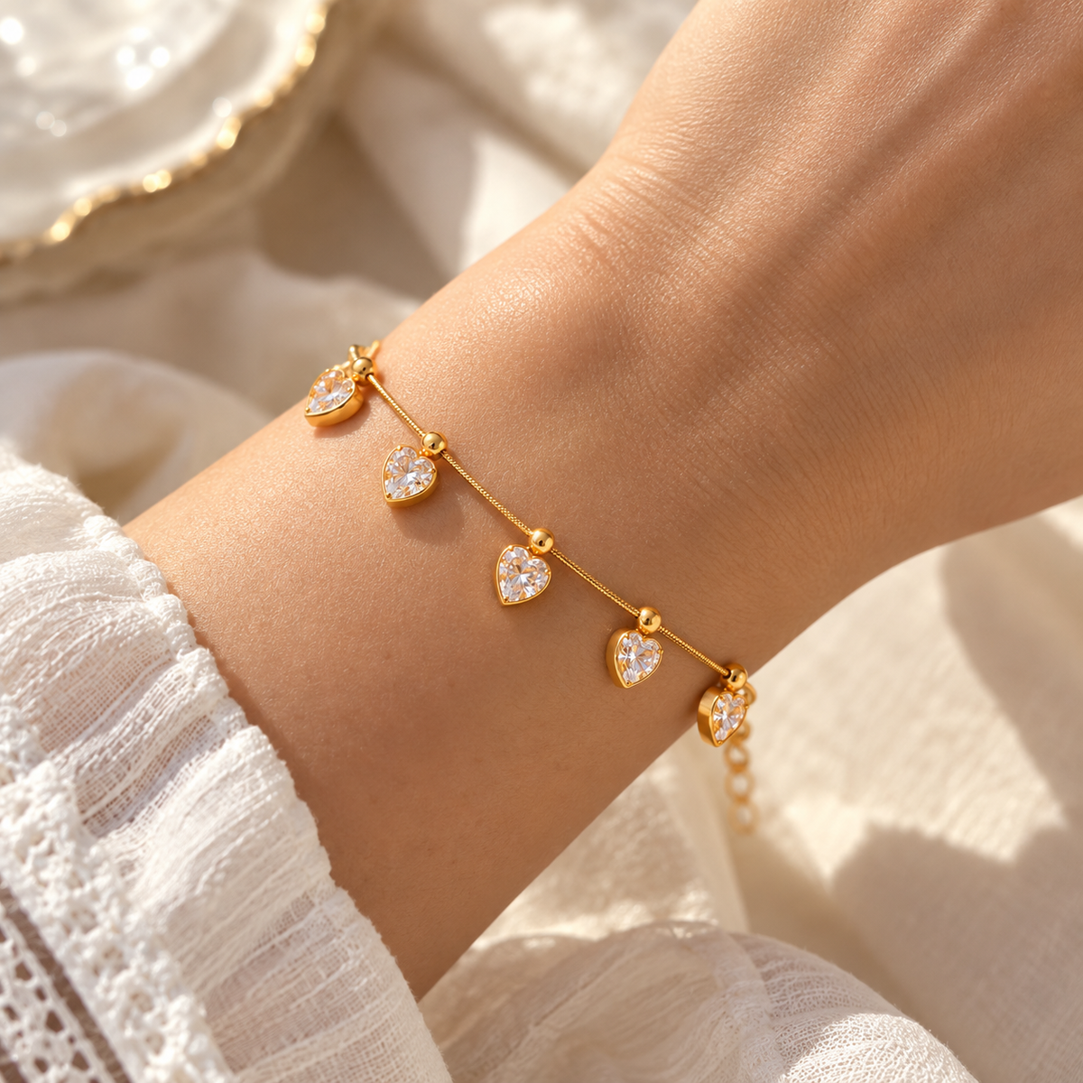 Heart Charm Bracelet