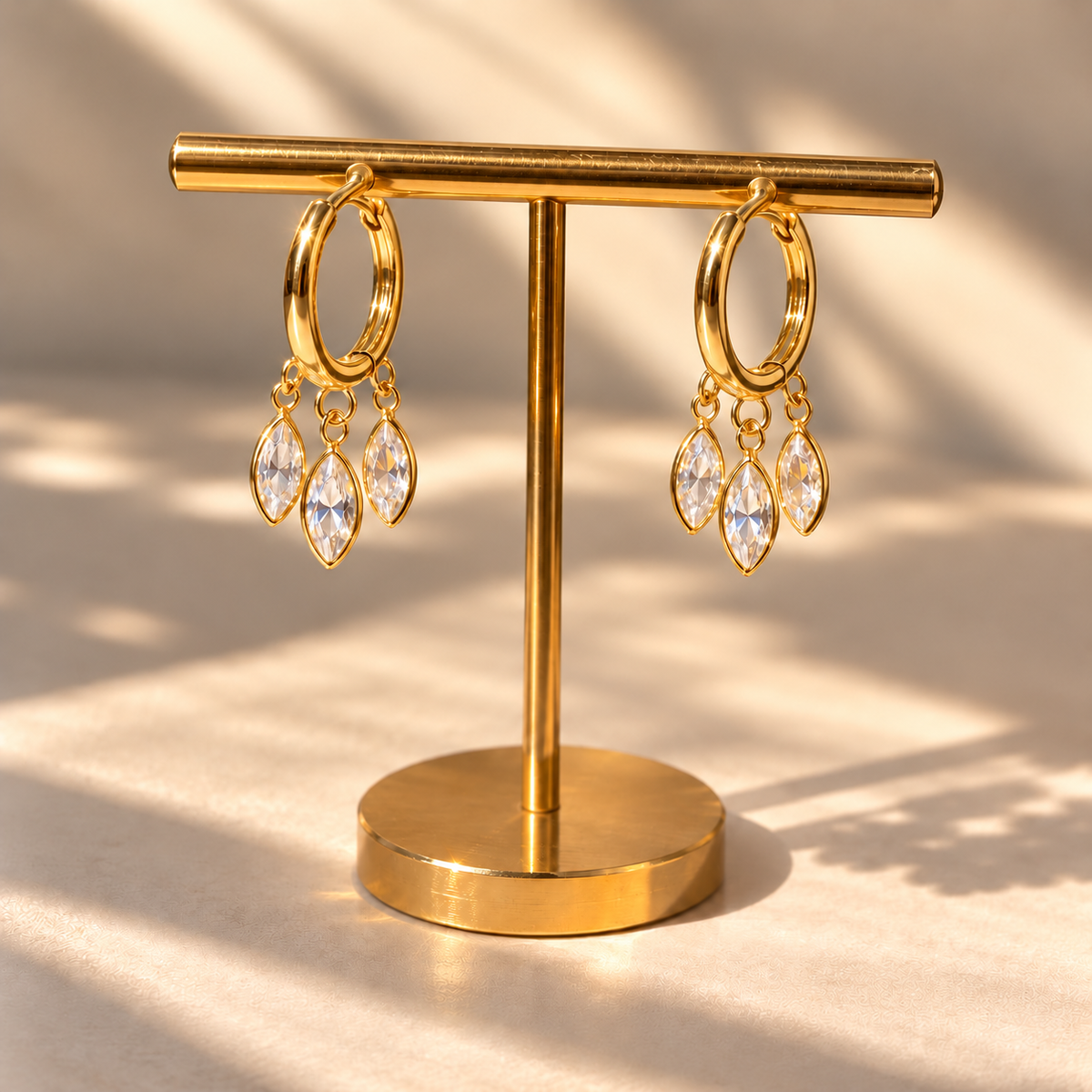Crystal Trio Earrings