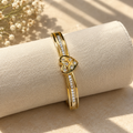 Golden Heart Crystal Cuff