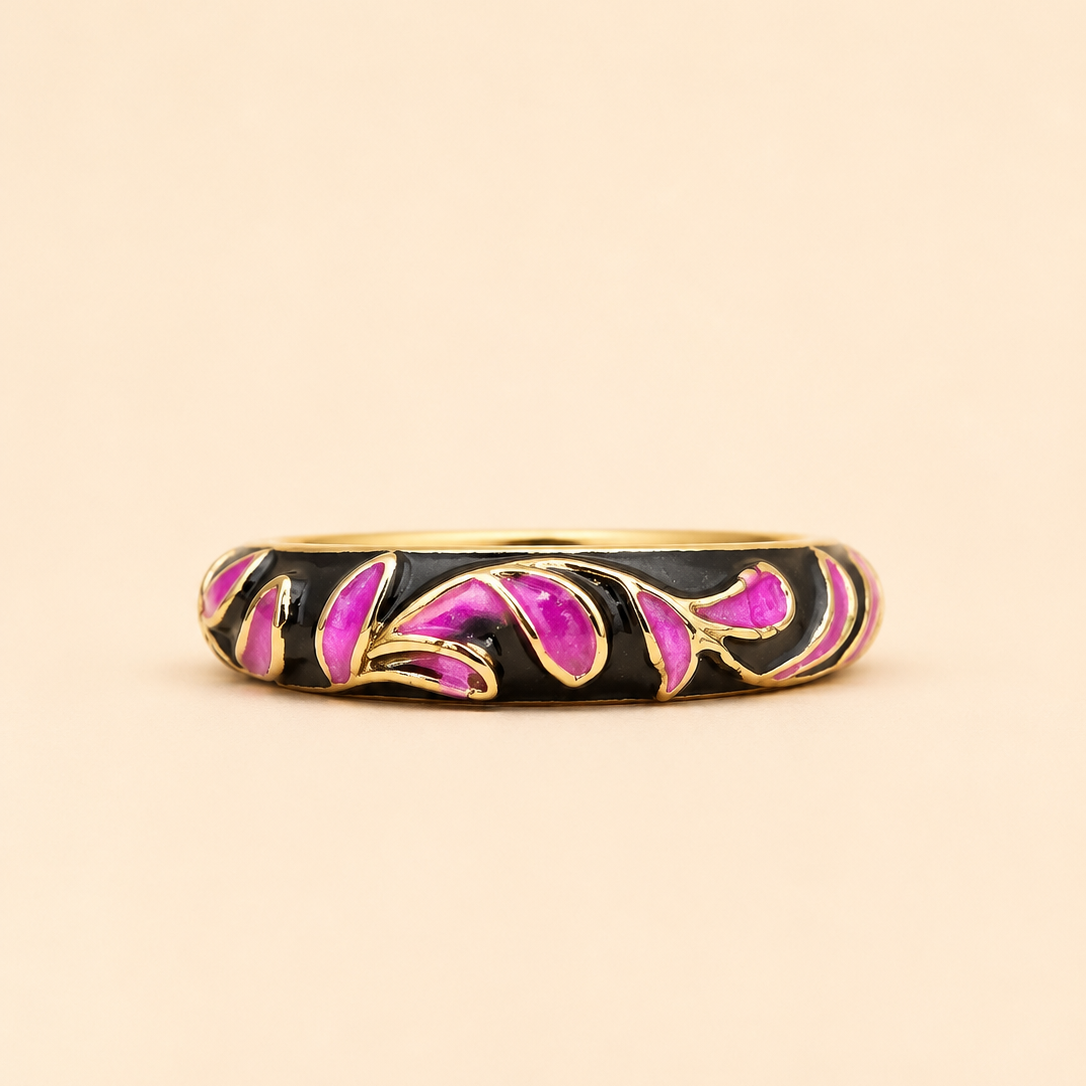 Purple Enamel Ring